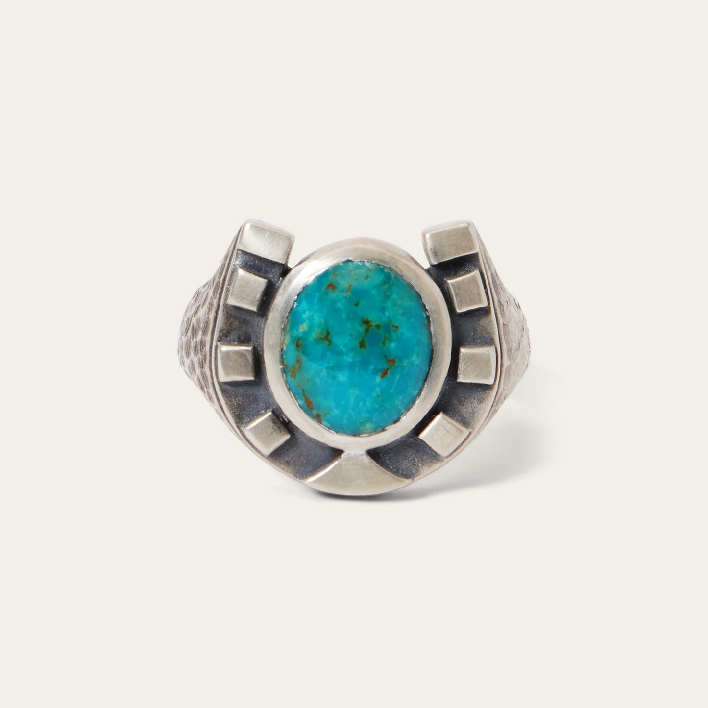 Horseshoe Ring with Turquoise