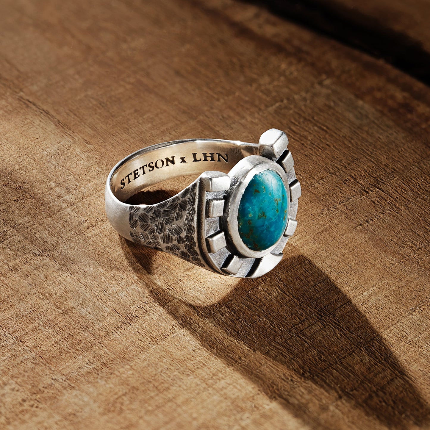 Horseshoe Ring with Turquoise