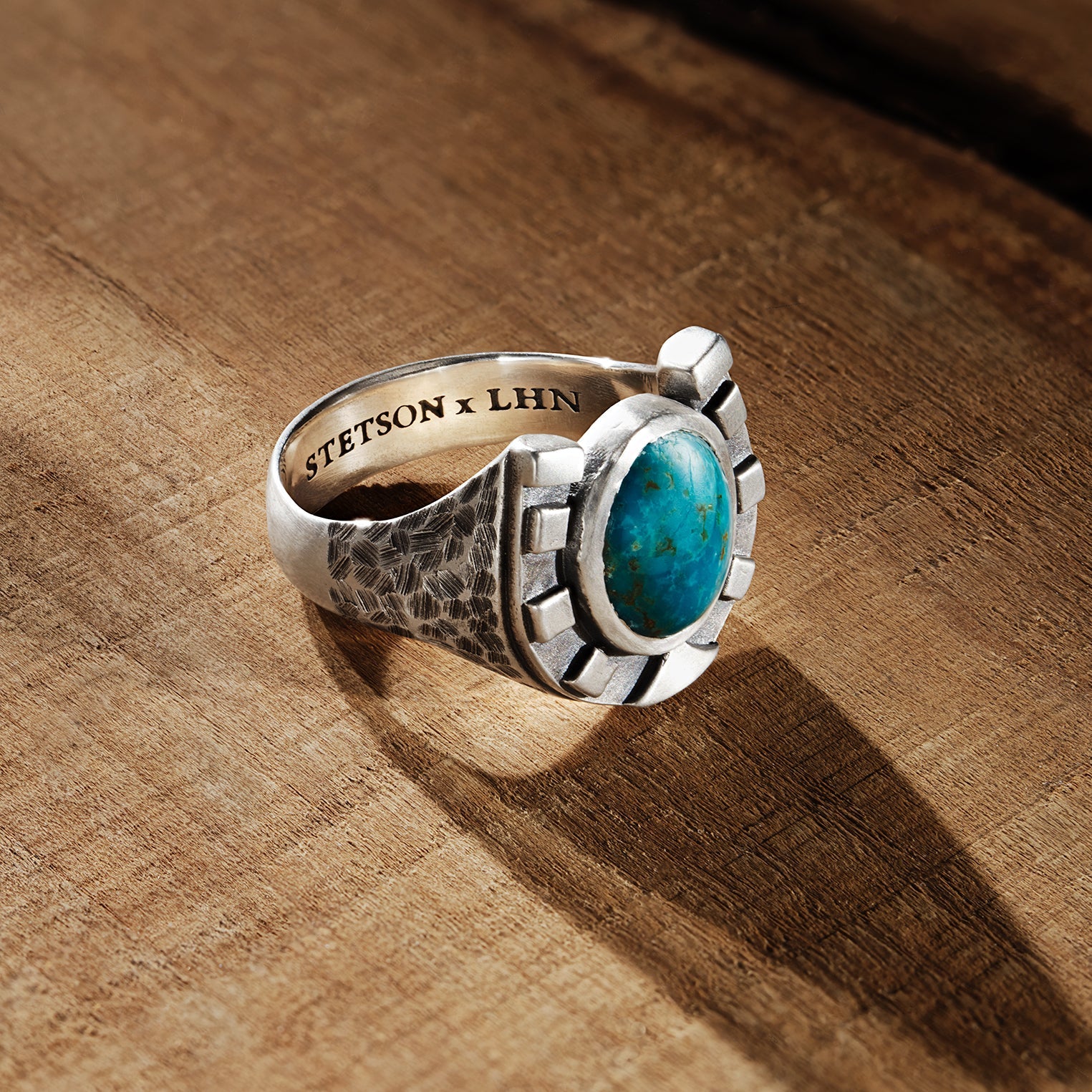 Horseshoe Ring with Turquoise