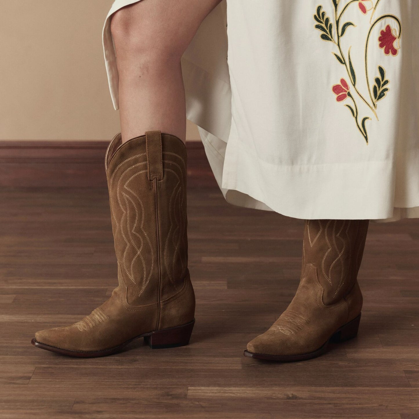 Stetson & THE GREAT. Suede Cowboy Boot