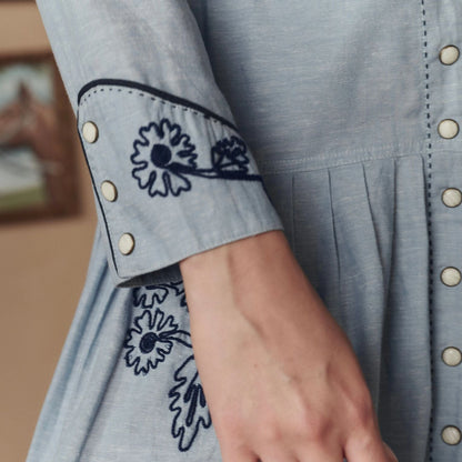 Stetson & THE GREAT. The Chambray Embroidered Western Shirt