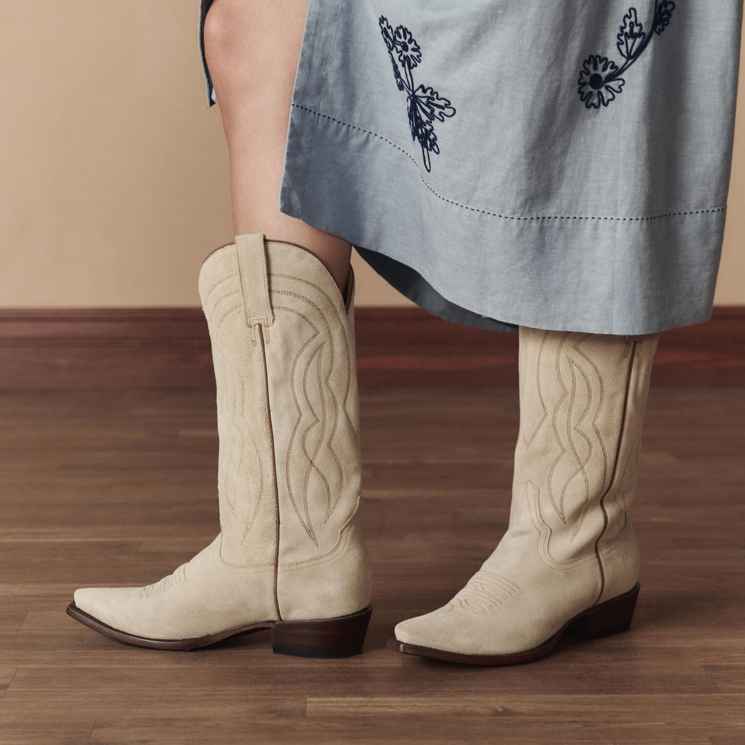 Stetson & THE GREAT. Suede Cowboy Boot