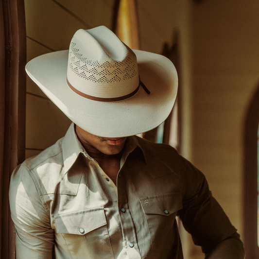 Olive Oxford Western Shirt
