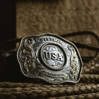 American Anniversary Plaque Buckle