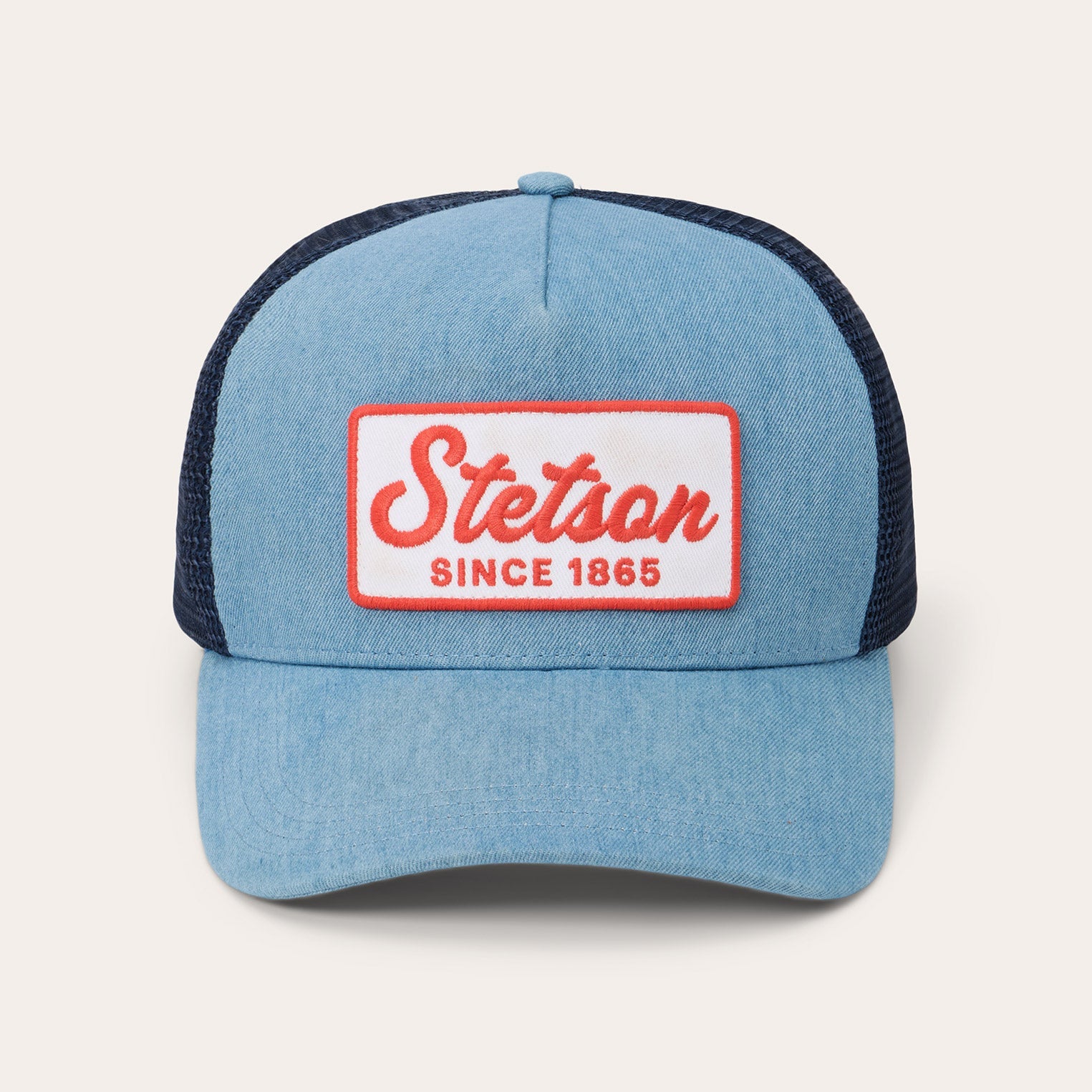 Washed Denim 1865 Patch Trucker Cap