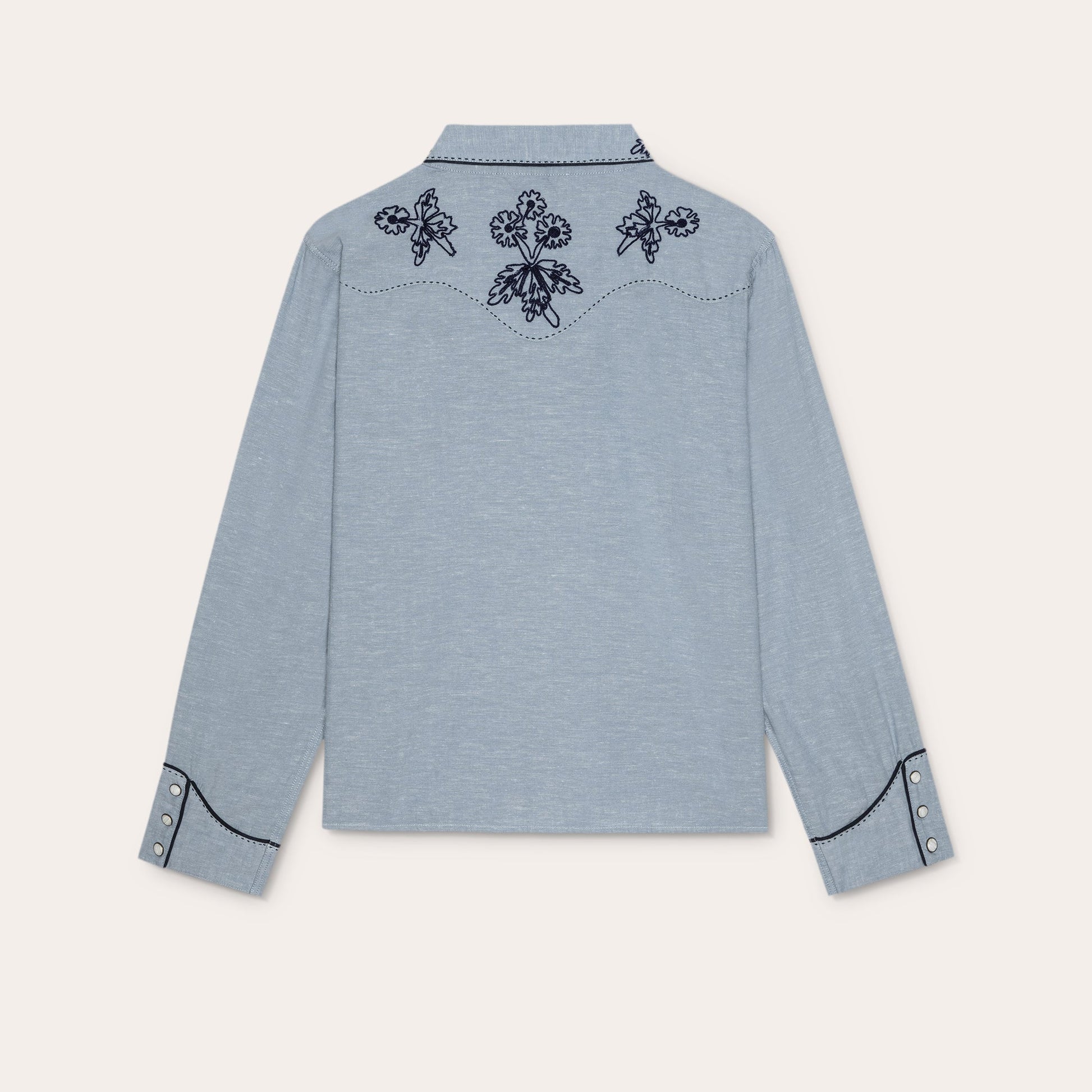 Stetson & THE GREAT. The Chambray Embroidered Western Shirt