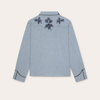 Stetson & THE GREAT. The Chambray Embroidered Western Shirt
