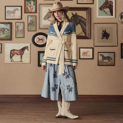 Stetson & THE GREAT. The Western Riding Cardigan Sweater