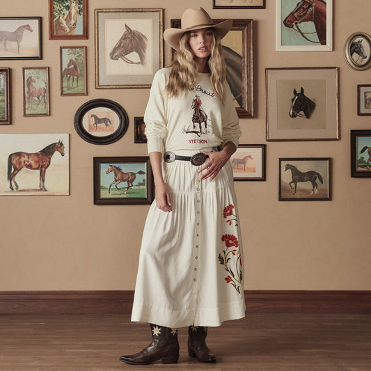 Stetson & THE GREAT. The Western Embroidered Highland Skirt